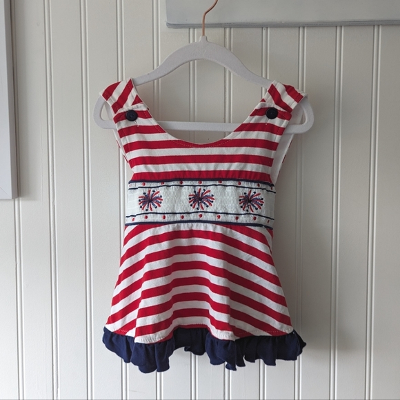 Marie Nicole Boutique Other - Baby Girl 4th of July, Labor or Memorial day Marie Nicole Boutique Smocked Set